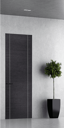 AVANTI 2U BLACK APRICOT INVISIBLE METAL FRAME BELLDINNI MODERN INTERIOR DOOR - 1