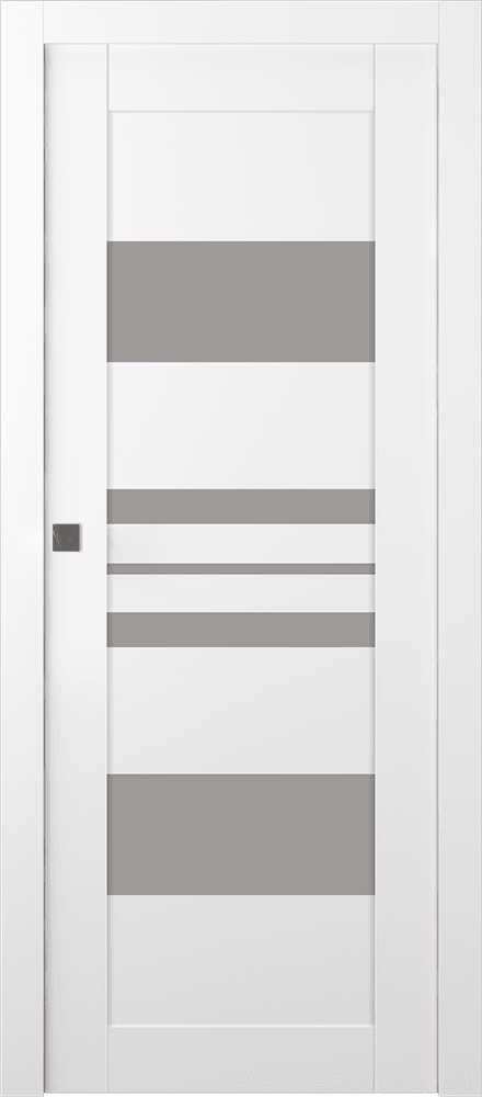 ROMI VETRO SNOW WHITE POCKET BELLDINNI MODERN INTERIOR DOOR - 1
