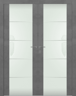 AVON 202 4H VETRO DARK URBAN DOUBLE BELLDINNI MODERN INTERIOR DOOR - 1