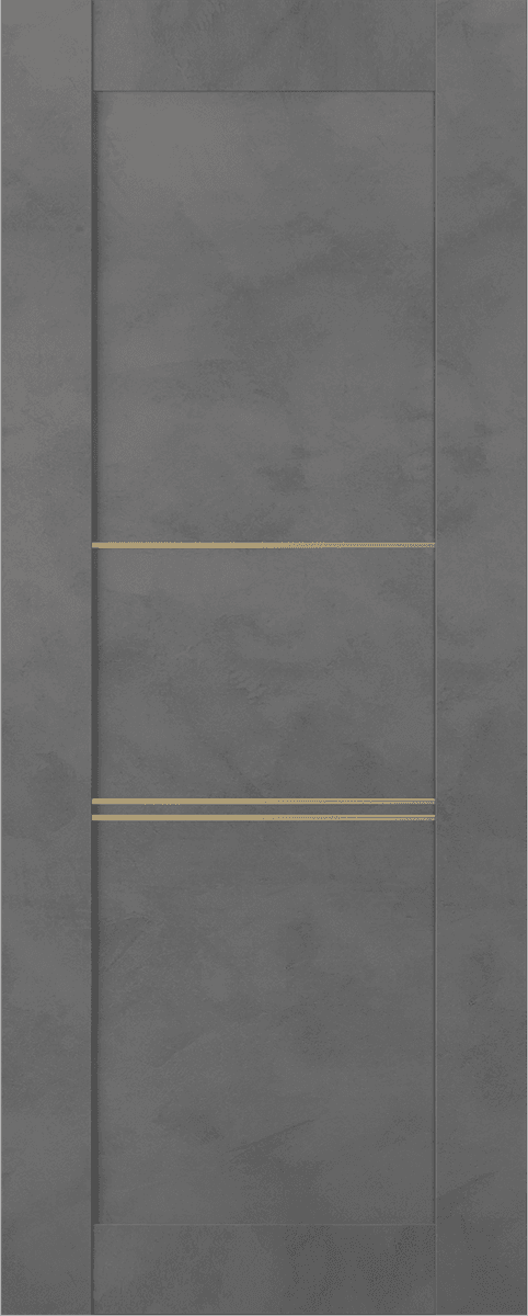 AVON 07 3H GOLD DARK URBAN SLAB BELLDINNI MODERN INTERIOR DOOR - 1