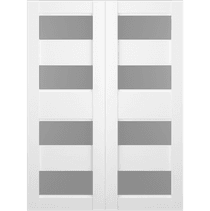 DELLA VETRO BIANCO NOBLE BYPASS BELLDINNI MODERN INTERIOR DOOR - 2