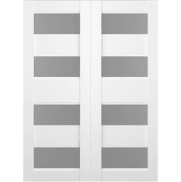 DELLA VETRO BIANCO NOBLE BYPASS BELLDINNI MODERN INTERIOR DOOR - 2