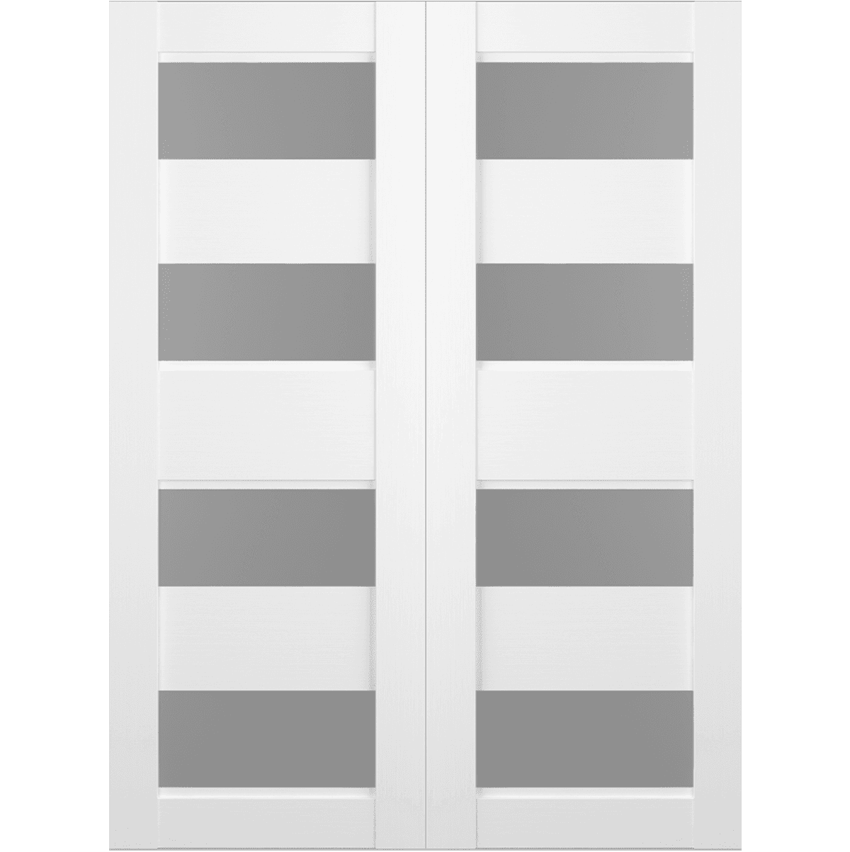 DELLA VETRO BIANCO NOBLE BYPASS BELLDINNI MODERN INTERIOR DOOR - 2