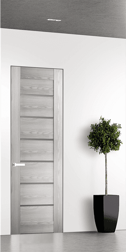 AVON 07-02 VETRO RIBEIRA ASH INVISIBLE METAL FRAME BELLDINNI MODERN INTERIOR DOOR - 1