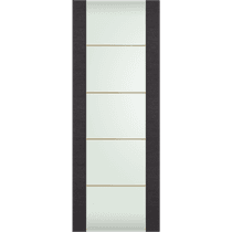 AVANTI 202 4H GOLD STRIPS VETRO BLACK APRICOT SLAB DOORS BELLDINNI MODERN INTERIOR DOOR - 1