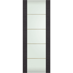 AVANTI 202 4H GOLD STRIPS VETRO BLACK APRICOT SLAB DOORS BELLDINNI MODERN INTERIOR DOOR - 1