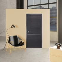 AVANTI 2H BLACK APRICOT BYPASS BELLDINNI MODERN INTERIOR DOOR - 8