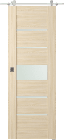 AVON 07-06 VETRO LOIRE ASH DOUBLE BARN DOORS BELLDINNI MODERN INTERIOR DOOR - 1