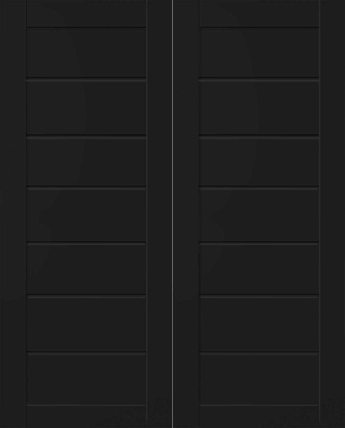 ALDA BLACK MATTE DOUBLE INVISIBLE METAL FRAME BELLDINNI MODERN INTERIOR DOOR - 2