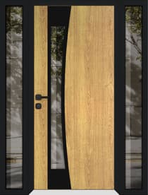 Single metal-aluminum modern exterior door Cynex 6116 - 4