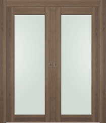 AVON 207 VETRO PECAN NUTWOOD DOUBLE POCKET DOORS BELLDINNI MODERN INTERIOR DOOR - 1