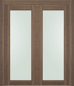 AVON 207 VETRO PECAN NUTWOOD DOUBLE POCKET DOORS BELLDINNI MODERN INTERIOR DOOR - 1