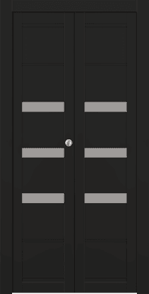 RITA VETRO BLACK MATTE BI-FOLD BELLDINNI MODERN INTERIOR DOOR - 1