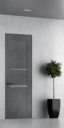 AVON 07 3H DARK URBAN INVISIBLE METAL FRAME BELLDINNI MODERN INTERIOR DOOR - 1
