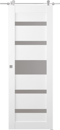 GINA VETRO BIANCO NOBLE BARN DOORS BELLDINNI MODERN INTERIOR DOOR - 1