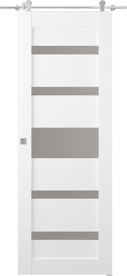 GINA VETRO BIANCO NOBLE BARN DOORS BELLDINNI MODERN INTERIOR DOOR - 1