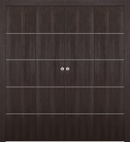 OPTIMA 4H VERALINGA OAK DOUBLE BI-FOLD BELLDINNI MODERN INTERIOR DOOR - 1