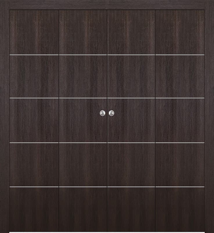 OPTIMA 4H VERALINGA OAK DOUBLE BI-FOLD BELLDINNI MODERN INTERIOR DOOR - 1