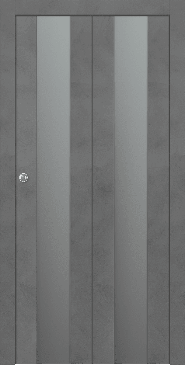 AVON 202 VETRO DARK URBAN DOUBLE BI-FOLD BELLDINNI MODERN INTERIOR DOOR - 1