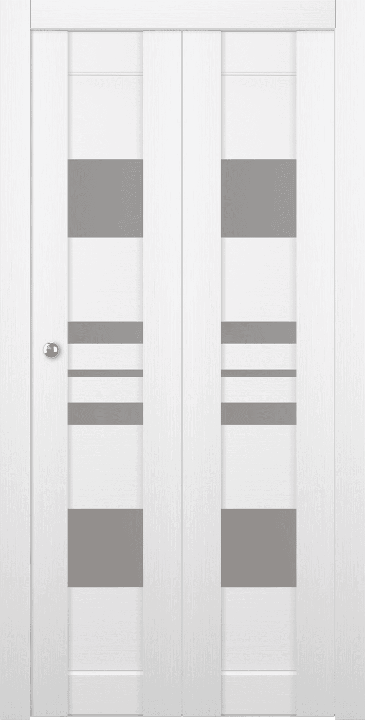 ROMI VETRO BIANCO NOBLE BI-FOLD BELLDINNI MODERN INTERIOR DOOR - 1