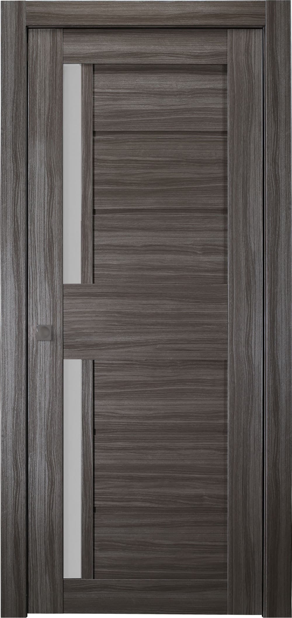 ESTA VETRO GRAY OAK POCKET BELLDINNI MODERN INTERIOR DOOR - 1