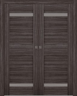 IMMA VETRO GRAY OAK DOUBLE POCKET BELLDINNI MODERN INTERIOR DOOR - 8