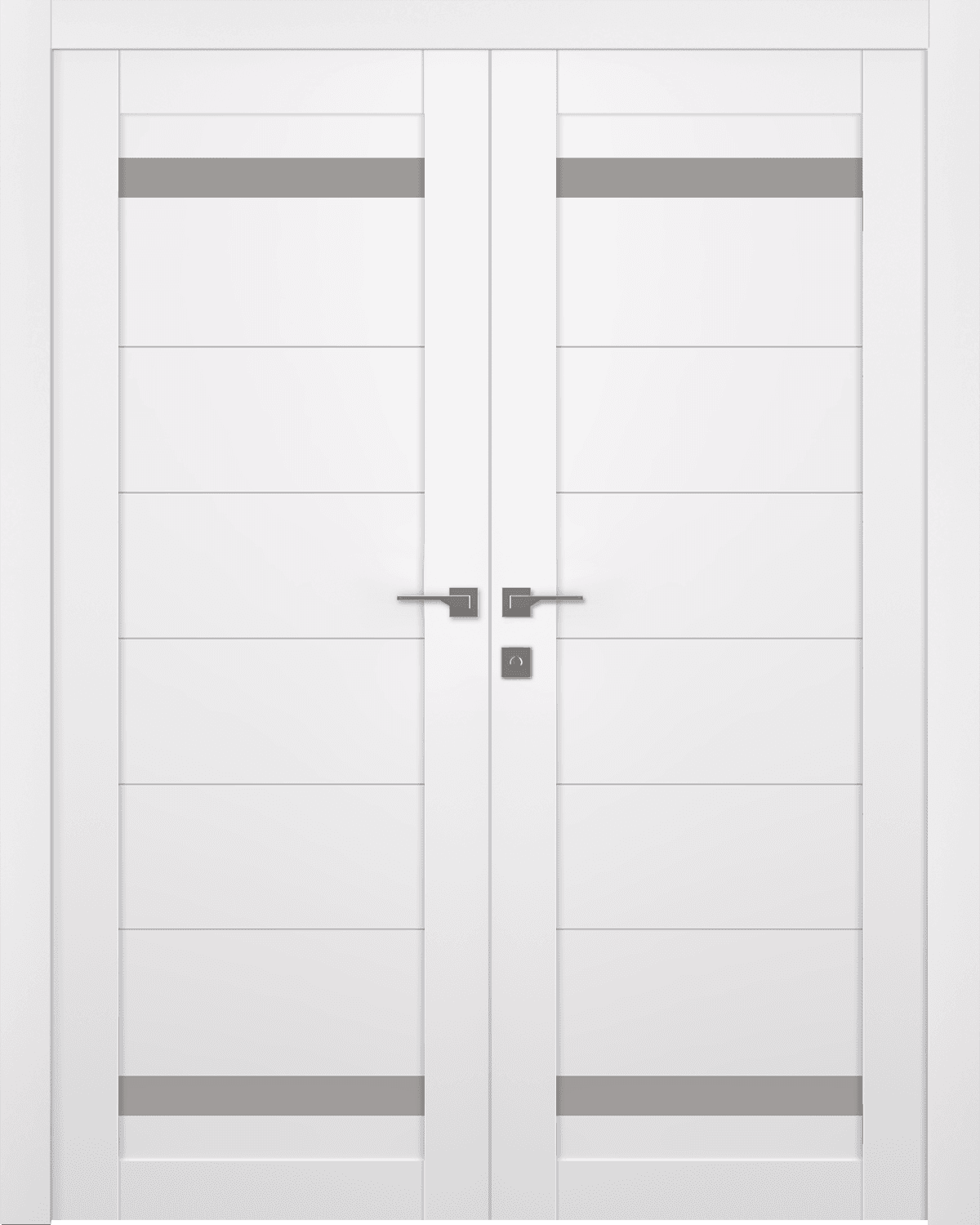 PERLA VETRO SNOW WHITE DOUBLE BELLDINNI MODERN INTERIOR DOOR - 1