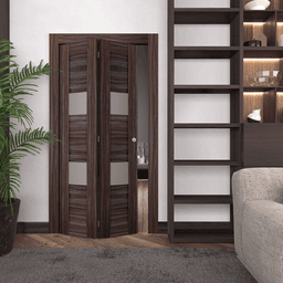 BERTA VETRO GRAY OAK BI-FOLD BELLDINNI MODERN INTERIOR DOOR - 2