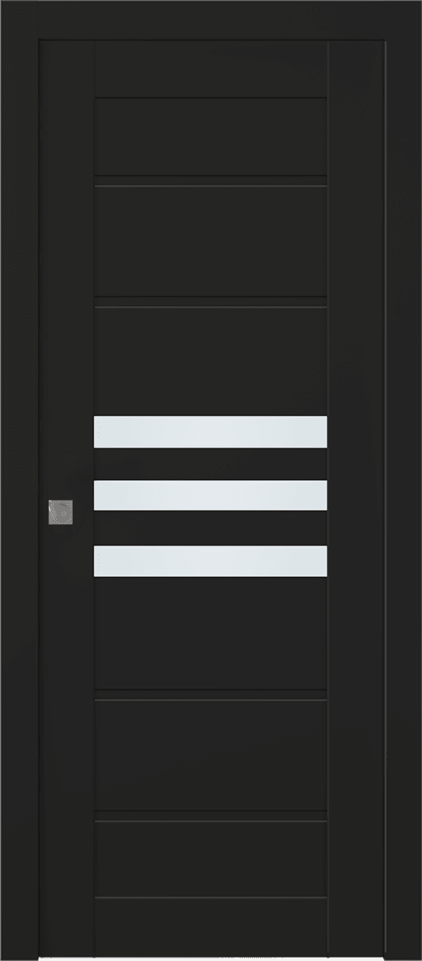 DOME VETRO BLACK MATTE POCKET BELLDINNI MODERN INTERIOR DOOR - 1