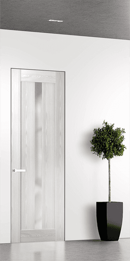 AVON 101 VETRO RIBEIRA ASH DOUBLE INVISIBLE METAL FRAME BELLDINNI MODERN INTERIOR DOOR - 1