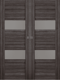 VITA VETRO GRAY OAK DOUBLE MAGIC BELLDINNI MODERN INTERIOR DOOR - 1