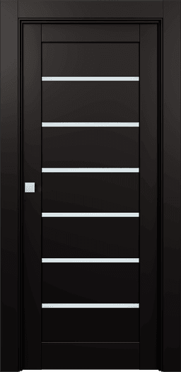 ALBA BLACK MATTE POCKET BELLDINNI MODERN INTERIOR DOOR - 1