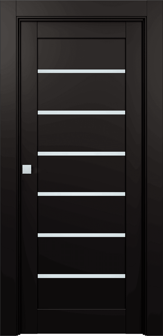 ALBA BLACK MATTE POCKET BELLDINNI MODERN INTERIOR DOOR - 1