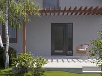 Single wrought iron modern exterior door Iron 1688 - 8
