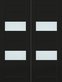 BERTA VETRO BLACK MATTE DOUBLE BI-FOLD BELLDINNI MODERN INTERIOR DOOR - 2