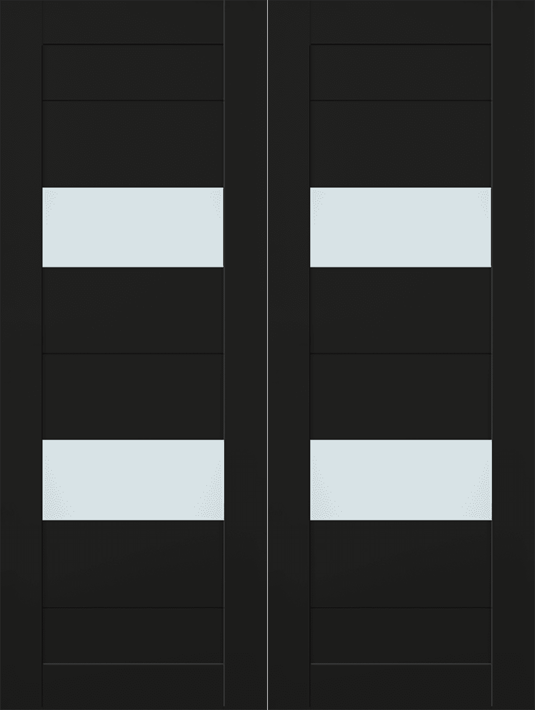 BERTA VETRO BLACK MATTE DOUBLE BI-FOLD BELLDINNI MODERN INTERIOR DOOR - 2