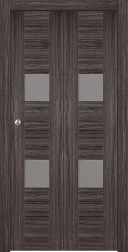 BERTA VETRO GRAY OAK BI-FOLD BELLDINNI MODERN INTERIOR DOOR - 1