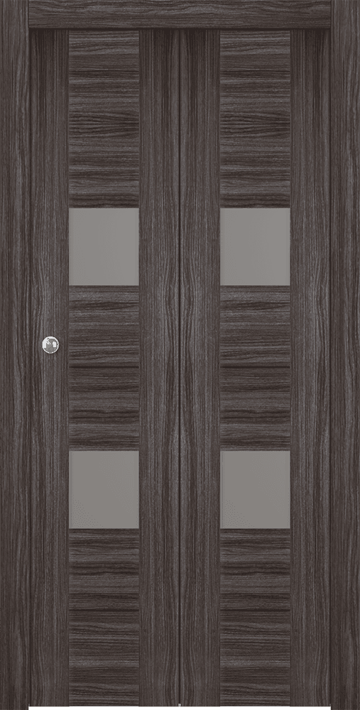 BERTA VETRO GRAY OAK BI-FOLD BELLDINNI MODERN INTERIOR DOOR - 1