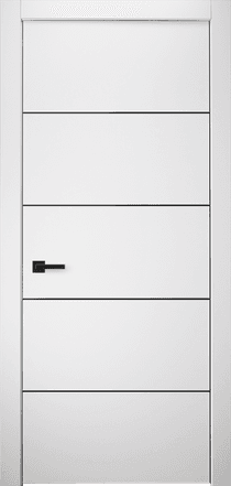 OPTIMA 4H BLACK SNOW WHITE SWING DOORS BELLDINNI MODERN INTERIOR DOOR - 1