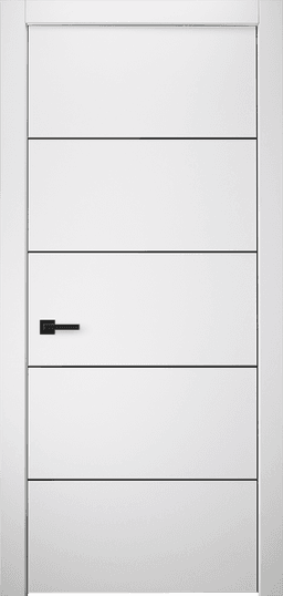 OPTIMA 4H BLACK SNOW WHITE SWING DOORS BELLDINNI MODERN INTERIOR DOOR - 1