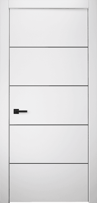 OPTIMA 4H BLACK SNOW WHITE SWING DOORS BELLDINNI MODERN INTERIOR DOOR