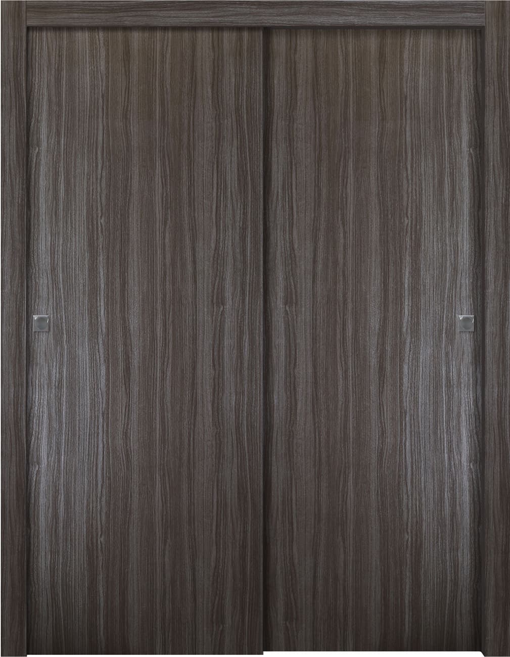 PALLADIO GRAY OAK BYPASS DOORS BELLDINNI MODERN INTERIOR DOOR - 1