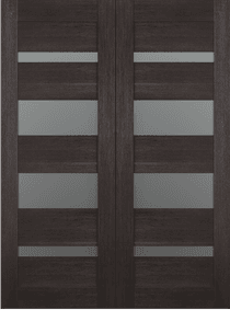 AVON 07-01 VETRO VERALINGA OAK DOUBLE BARN BELLDINNI MODERN INTERIOR DOOR - 2
