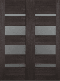 AVON 07-01 VETRO VERALINGA OAK DOUBLE BARN BELLDINNI MODERN INTERIOR DOOR - 2