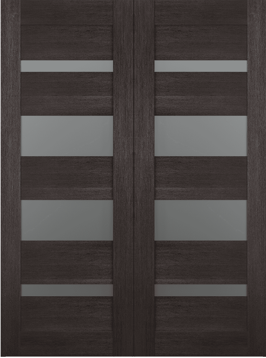 AVON 07-01 VETRO VERALINGA OAK DOUBLE BARN BELLDINNI MODERN INTERIOR DOOR - 2