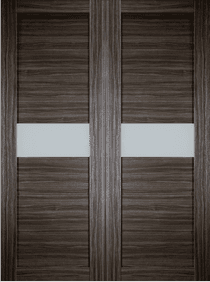 EDNA VETRO GRAY OAK DOUBLE BARN BELLDINNI MODERN INTERIOR DOOR - 2