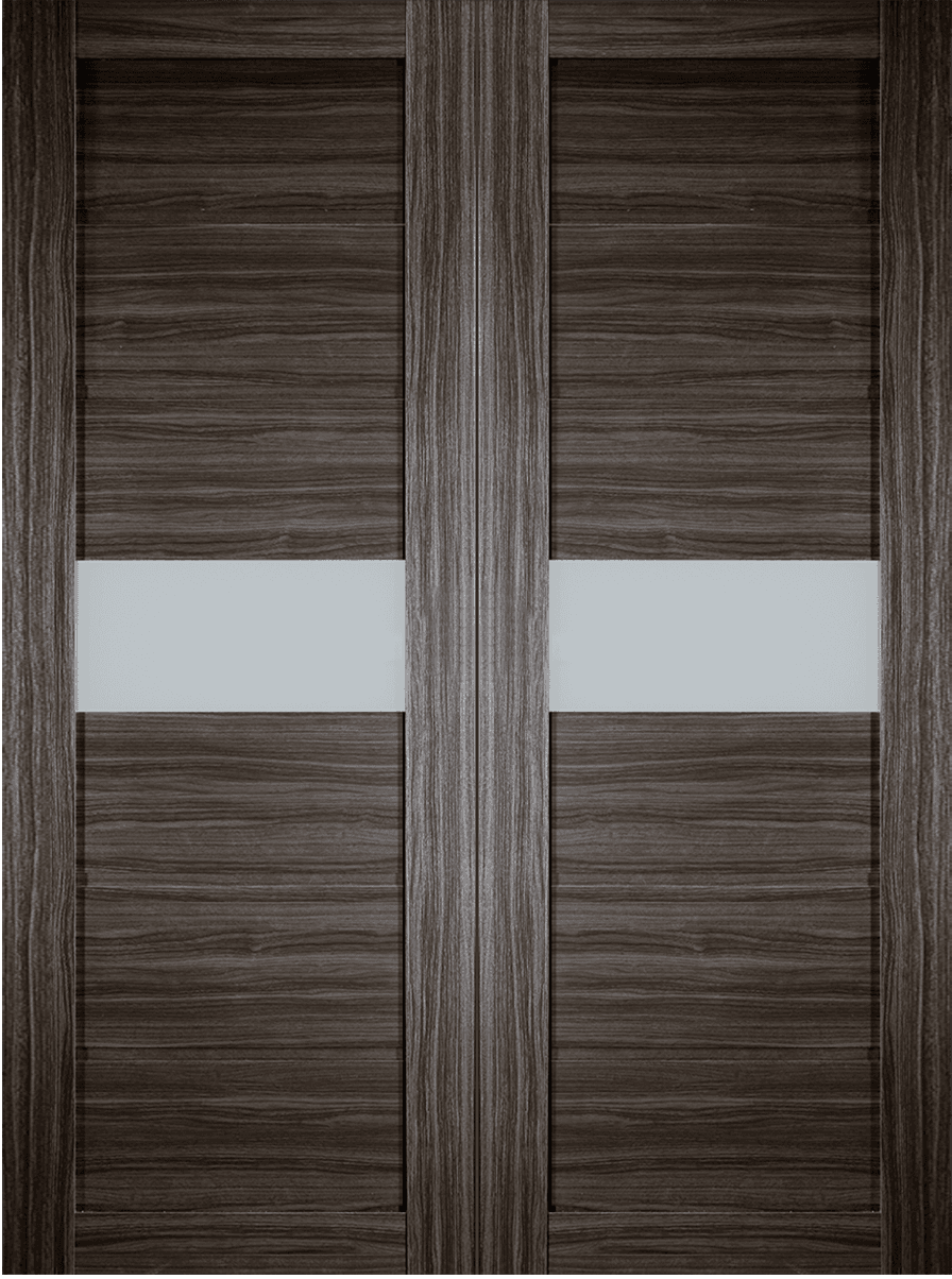 EDNA VETRO GRAY OAK DOUBLE BARN BELLDINNI MODERN INTERIOR DOOR - 2