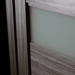 EDNA VETRO GRAY OAK DOUBLE BI-FOLD BELLDINNI MODERN INTERIOR DOOR - 2