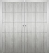 OPTIMA 4H RIBEIRA ASH DOUBLE BI-FOLD BELLDINNI MODERN INTERIOR DOOR - 1