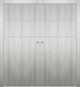OPTIMA 4H RIBEIRA ASH DOUBLE BI-FOLD BELLDINNI MODERN INTERIOR DOOR - 1